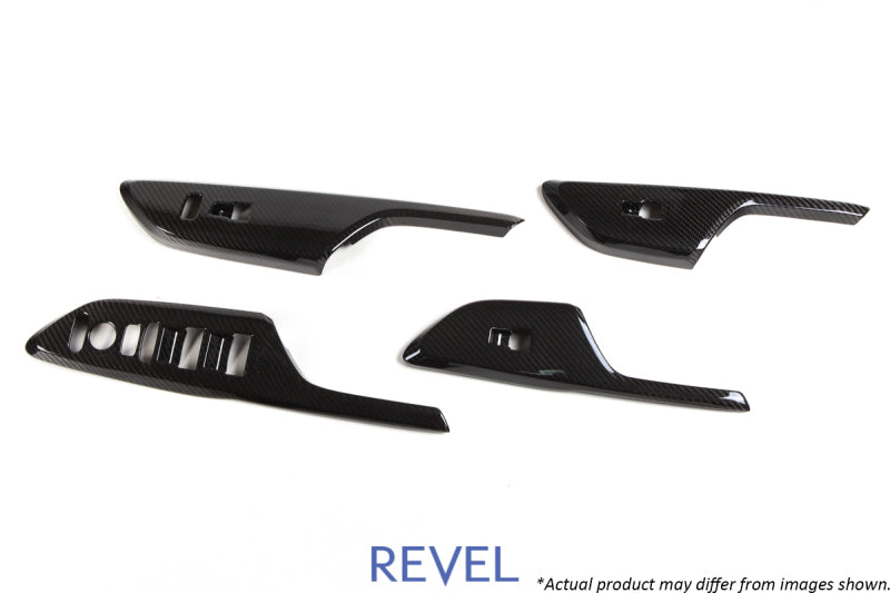 Revel GT Dry Carbon Window Switch Panels (FL/FR/RL/RR) 16-18 Honda Civic - 4 Pieces Carbon Accessories Revel