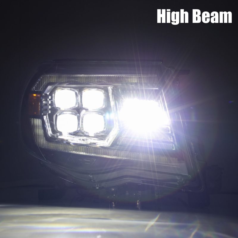 AlphaRex 05-11 Toyota Tacoma NOVA LED Projector Headlights Plank Style Alpha Black w/Activ Light/DRL Headlights AlphaRex