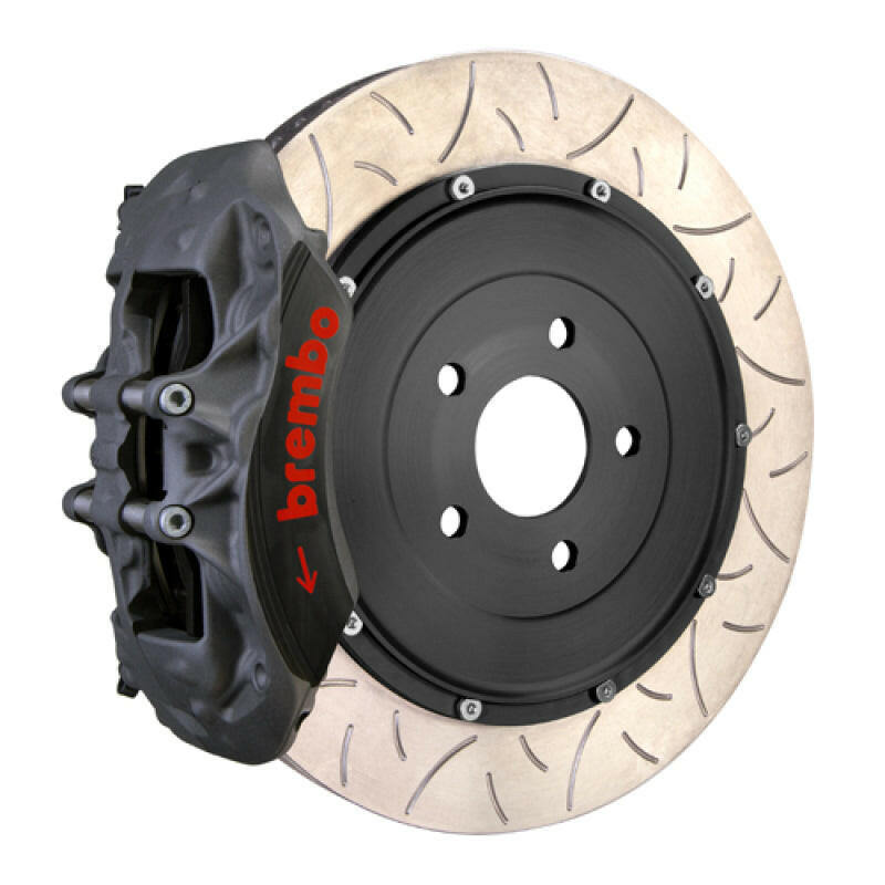 Brembo 05-14 Mustang GT PISTA Front Race BBK 6 Piston Forged 2pc380x35x53a 2pc Rotor T3-Black HA Brake Kits - Performance Slot Brembo