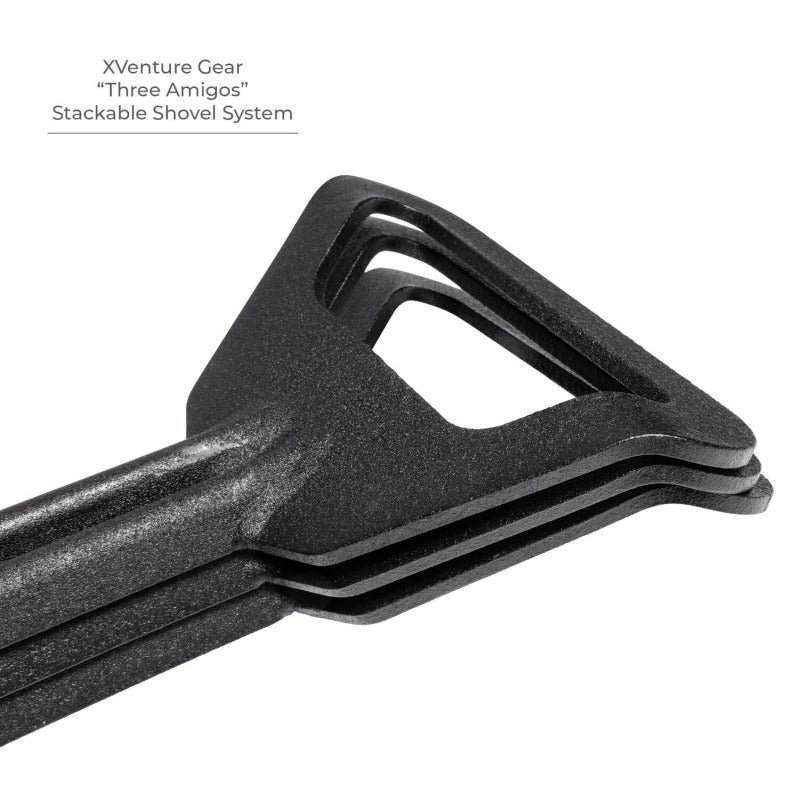 Go Rhino Xventure Gear Sharktooth Stackable Shovel - Textured Black Recovery Boards Go Rhino
