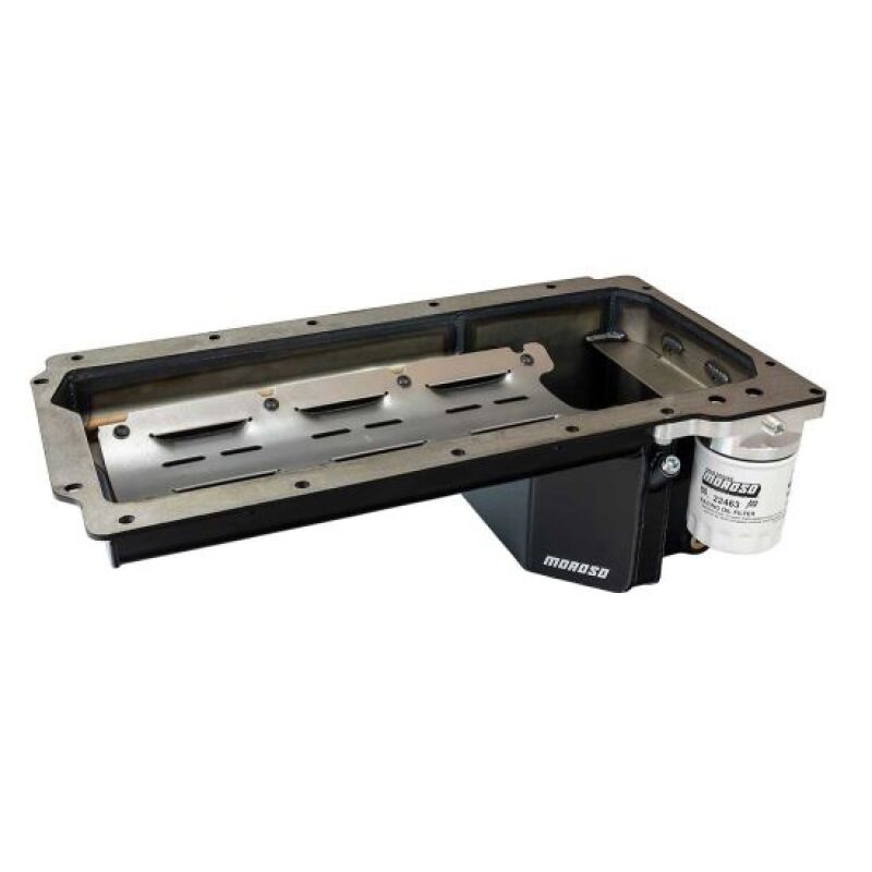 Moroso Chevy S10 (w/Gen III/IV LS Swap) Wet Sump 7in Deep 6.5 Quart Steel Oil Pan Oil Pans Moroso