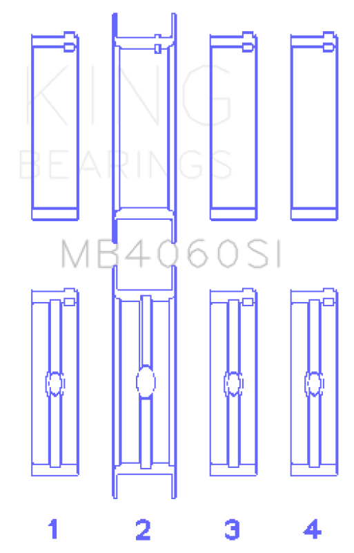 King Engine Bearings Chrysler Caravan 201Ci V6 Ohv (Size +0.25mm) Main Bearing Set Bearings King Engine Bearings