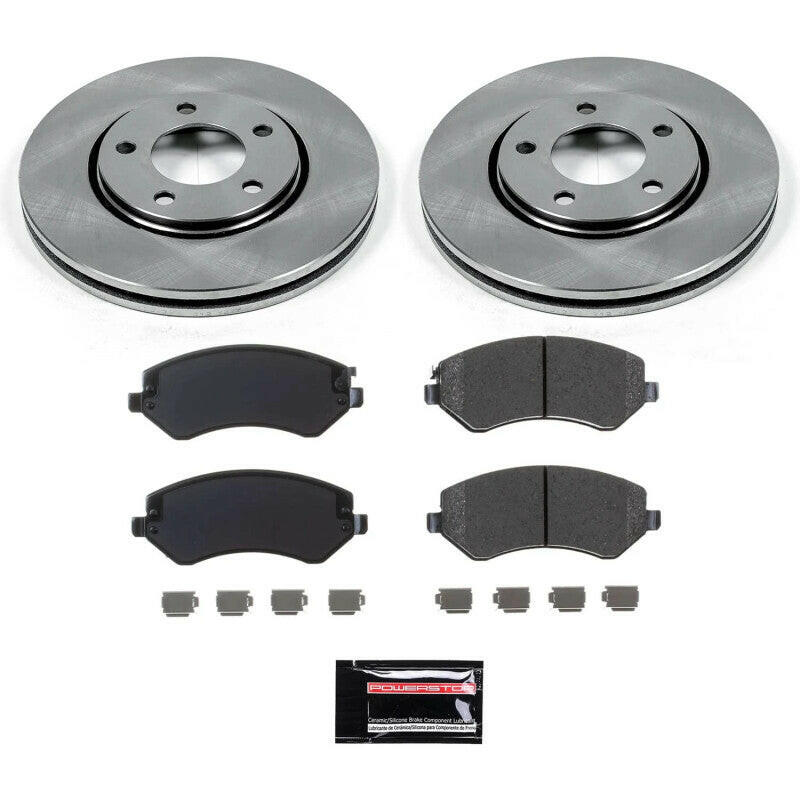 Power Stop 01-06 Dodge Grand Caravan Front Semi-Coated Rotor Kit Brake Kits - Performance Blank PowerStop