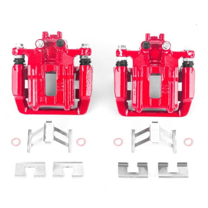 Power Stop 05-06 Honda CR-V Rear Red Calipers w/Brackets - Pair Brake Calipers - Perf PowerStop