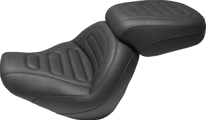 Mustang 80-88 Harley Electra Glide, Tour Glide Wide Touring 1PC Seat Regal - Black One-Piece Motorcycle Seats Mustang Motorcycle