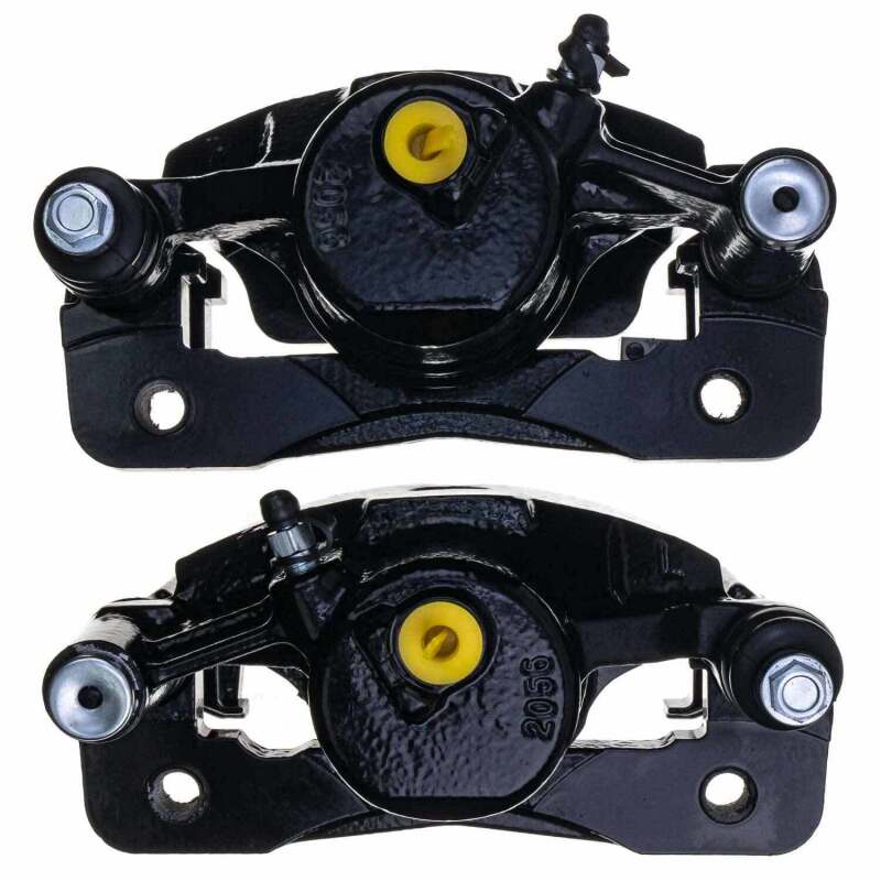 Power Stop 90-91 Honda CRX Front Black Caliper - Pair w/Bracket Brake Calipers - Perf PowerStop