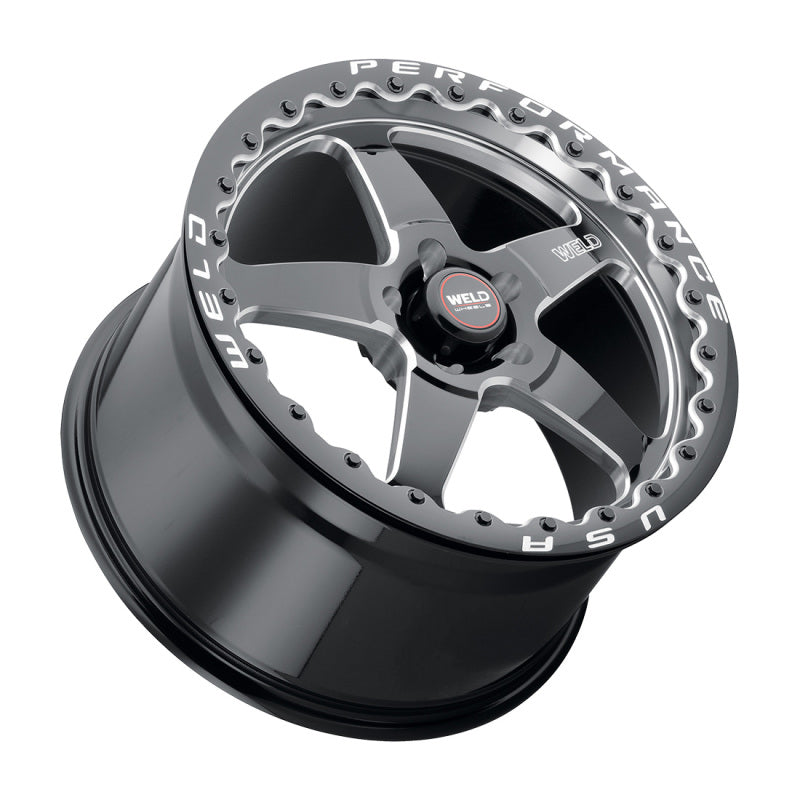 Weld S904 18X12 Ventura Drag Beadlock 5X120.65 ET55 BS8.7 Gloss Black MIL Dia 78.1 Wheels - Cast Weld