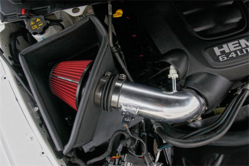 Spectre 14-18 RAM 2500/3500 6.4L Air Intake Kit - Polished w/Red Filter Cold Air Intakes Spectre