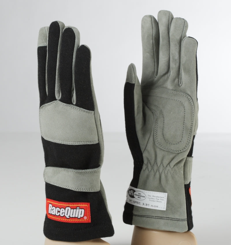 RaceQuip Black 1-Layer SFI-1 Glove - Medium Racing Gloves Racequip