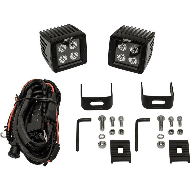 Westin LED Auxiliary Light 3.2in x 3.0in Spot w/5W Cree - Black Light Bars & Cubes Westin