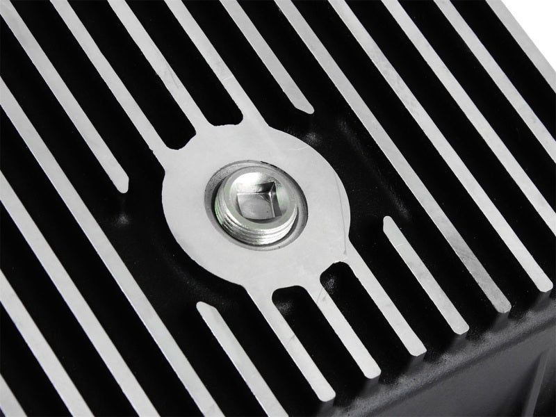 aFe Transmission Pan (Black); Ford Trucks 94-08 AODE Diff Covers aFe