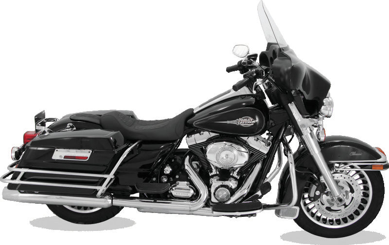 Mustang 08-21 Harley Electra Glide Std,Rd Glide,Rd King,Str Glide Solo Seat w/Diamond Stitch - Black Solo Motorcycle Seats Mustang Motorcycle