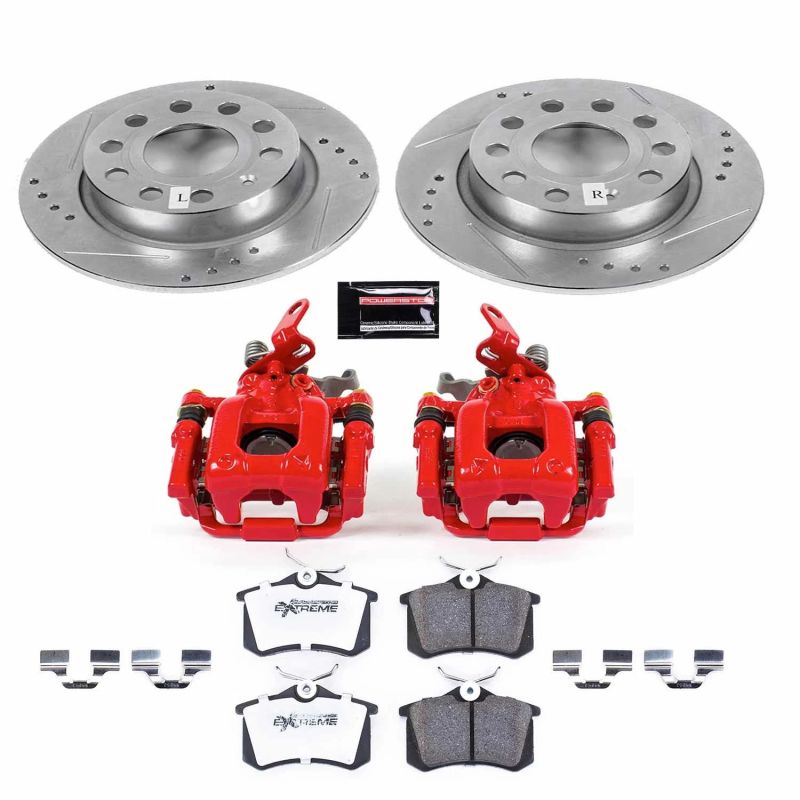 Power Stop 2019 Volkswagen Beetle Rear Z26 Street Warrior Brake Kit w/Calipers Brake Kits - Performance D&S PowerStop