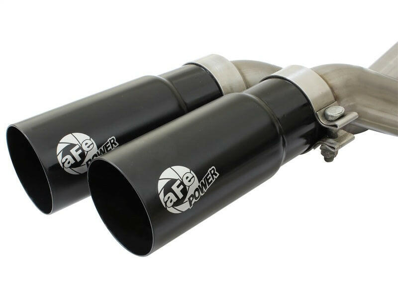 aFe Rebel Series Exhaust SS Front Side Exit CB w/ Black Tips 10-14 Ford F150 Ecoboost V8 6.2L Catback aFe