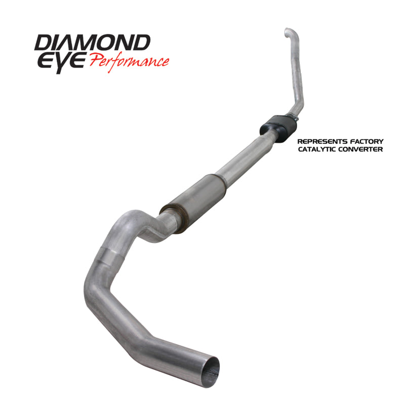 Diamond Eye KIT 5in TB SGL AL: 94-97 FORD 7.3L F250/F350 PWRSTROKE NFS W/ CARB EQUIV STDS Turbo Back Diamond Eye Performance