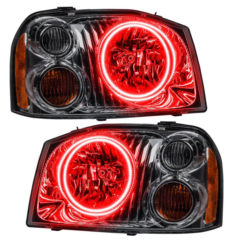 Oracle Lighting 01-04 Nissan Frontier Pre-Assembled LED Halo Headlights -Red Headlights ORACLE Lighting