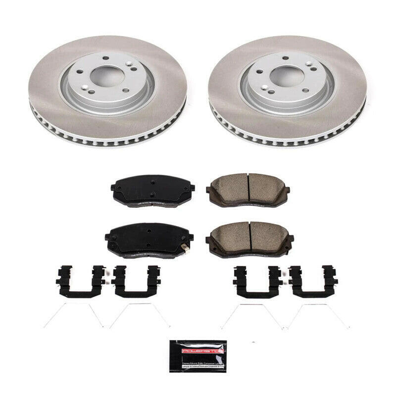 Power Stop 16-20 Kia Optima Front Semi-Coated Rotor Kit Brake Kits - Performance Blank PowerStop