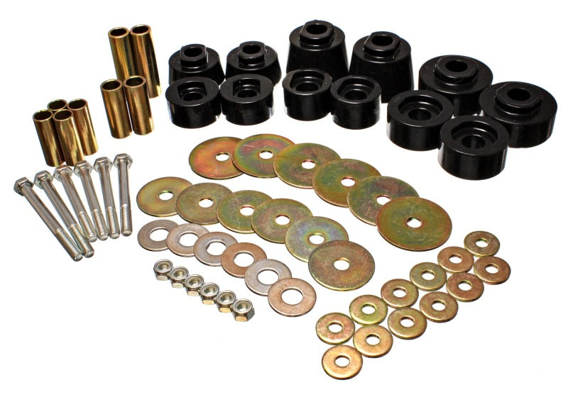 Energy Suspension Body Mount Set - Std. & Extra Cab - Black Bushing Kits Energy Suspension