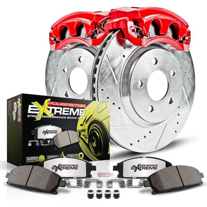 Power Stop 2004 Subaru Impreza Front Z26 Street Kit w/Calipers Brake Kits - Performance D&S PowerStop