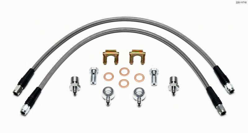 Wilwood Flexline Kit D52 Caliper 20in w/ Banjo 7/16-20 Brake Line Kits Wilwood