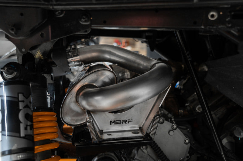 MBRP 21-22 Can-Am Commander 1000R Slip On Exhaust Center Exit - Performance Series Catback MBRP