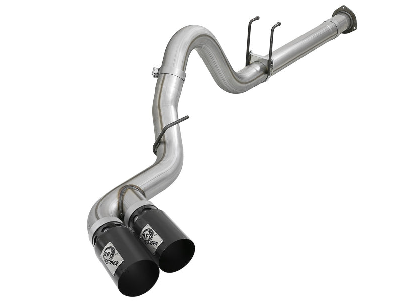 aFe Power 11-14 Ford F250/F350 6.7L Diesel Rebel XD 4in 409 SS DPF-Back Exhaust System - Black Tips DPF Back aFe