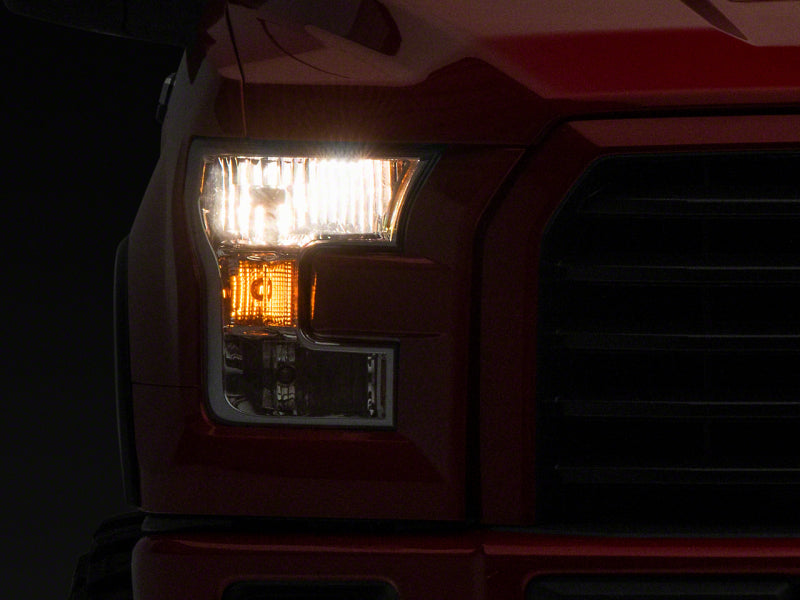 Raxiom 15-17 Ford F-150 Axial OEM Style Rep Headlights- Chrome Housing (Clear Lens) Headlights Raxiom