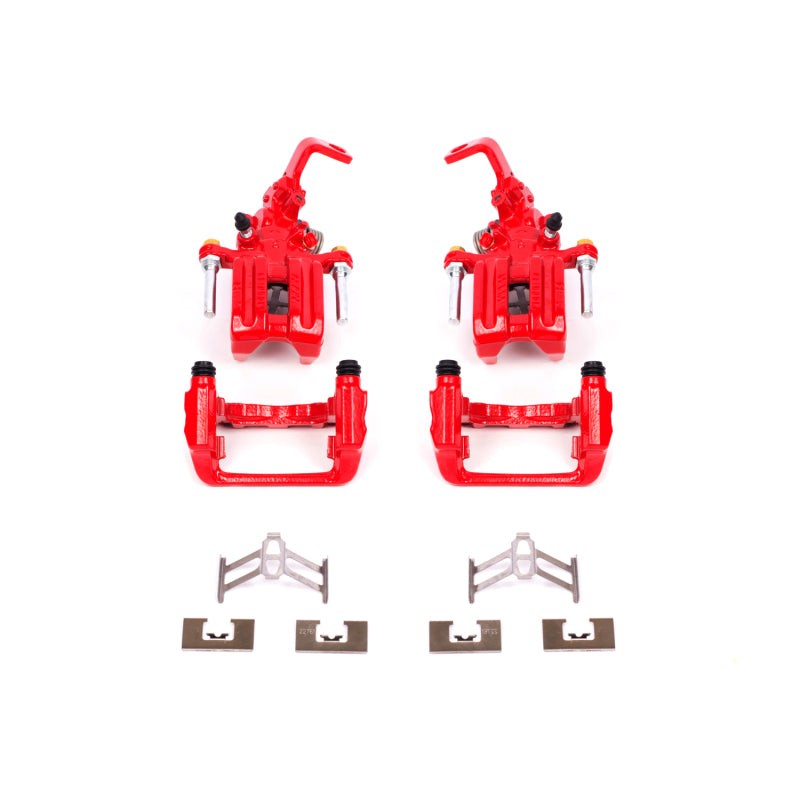 Power Stop 00-09 Honda S2000 Rear Red Calipers w/Brackets - Pair Brake Calipers - Perf PowerStop