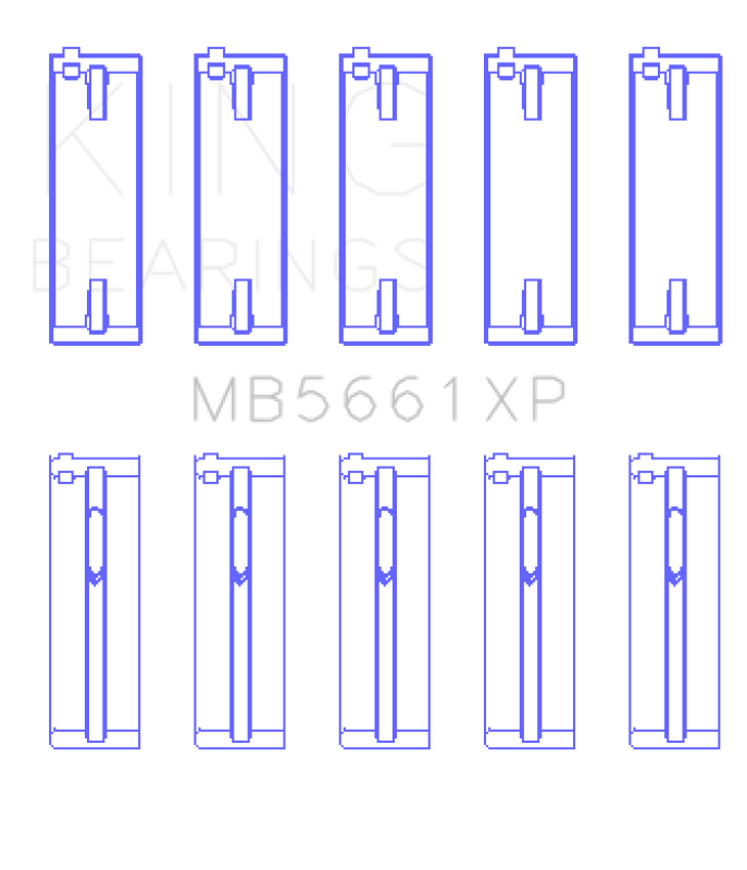 King Engine Bearings Audi/VW ADZ/ AWT/ APK/ BHP/ BPY/ AKS (Size STDX) Main Bearing Set Bearings King Engine Bearings