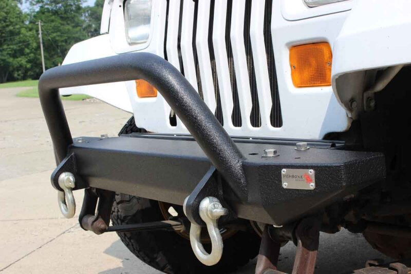 Fishbone Offroad 87-95 Jeep YJ YJ Wrangler Piranha Front Bumper w Tube Guard Bumpers - Steel Fishbone Offroad