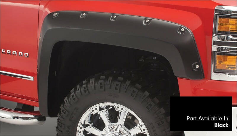 Bushwacker 16-18 Chevy Silverado 1500 Fleetside Pocket Style Flares 4pc 69.3in Bed - Black Fender Flares Bushwacker