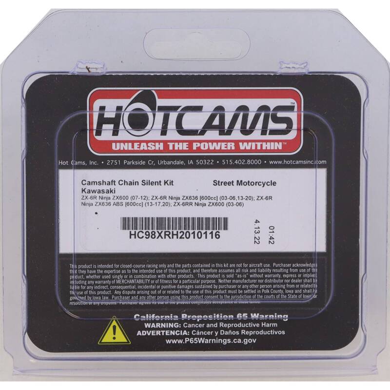 Hot Cams 07-12 ZX-6R Ninja ZX600/03-06/13-20 ZX-6R Ninja ZX636 600cc Camshaft Chain Silent Kit Camshafts Hot Cams