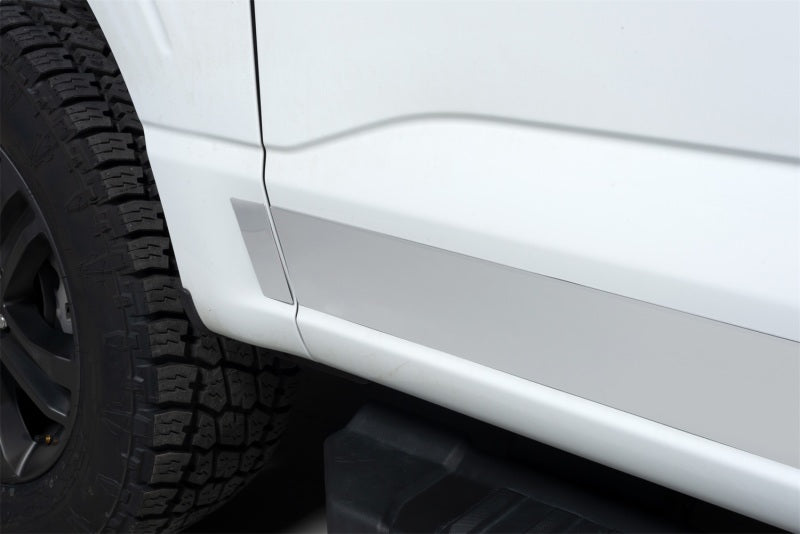 Putco 2021 Ford F-150 Super Cab 8ft Long Box Stainless Steel Rocker Panels (4.25in Tall 12pcs) Body Armor & Rock Rails Putco