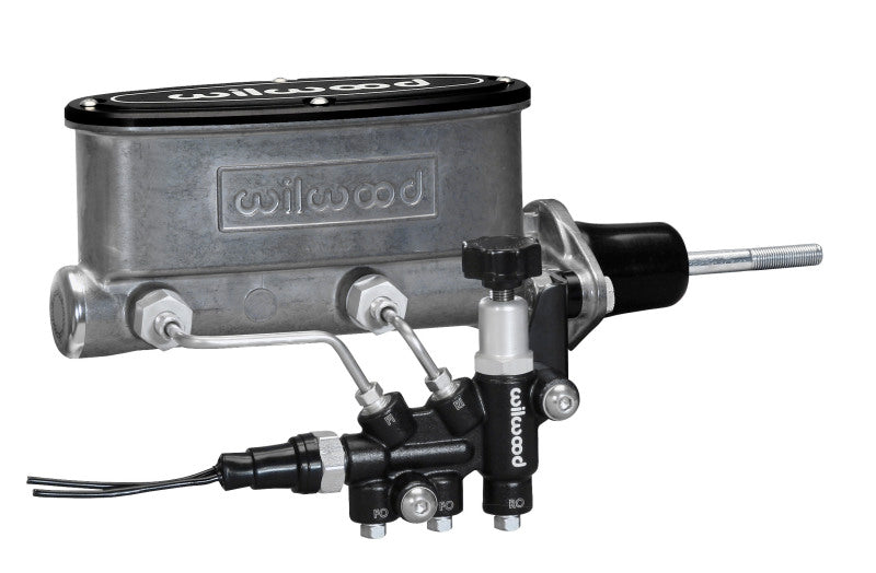 Wilwood HV Tandem M/C Kit w L/H Bracket & Prop Valve - 7/8in Bore-W/Pushrod Brake Master Cylinder Wilwood