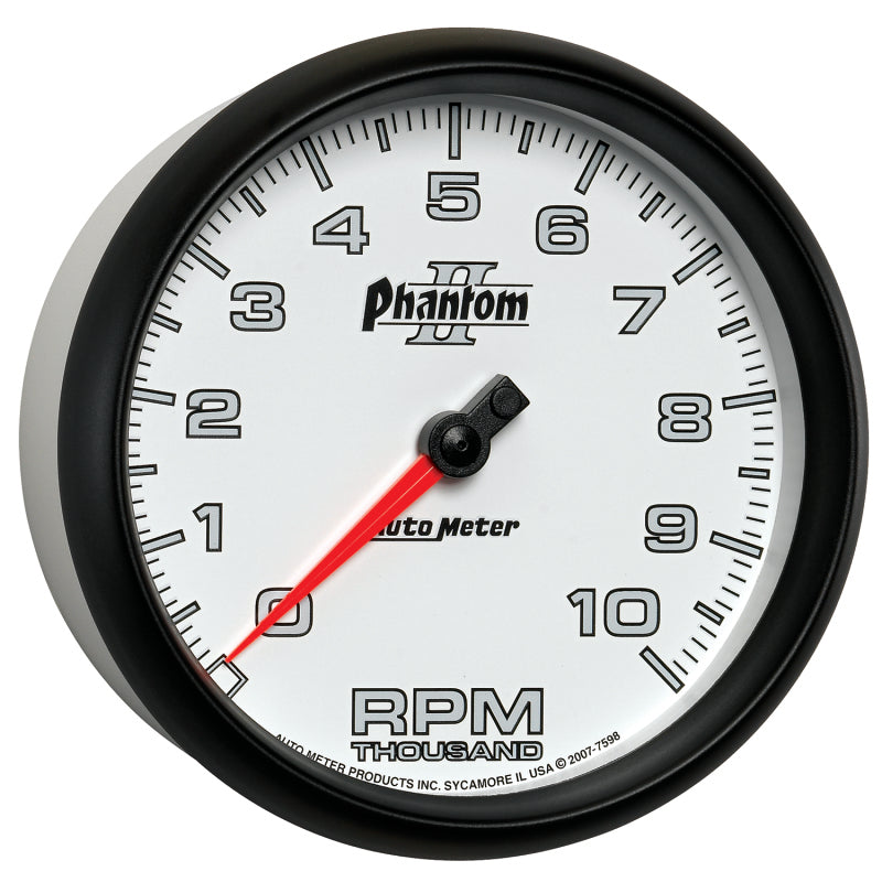 Autometer Phantom II 5in Electrical 10K RPM In-Dash Tachometer Gauges AutoMeter