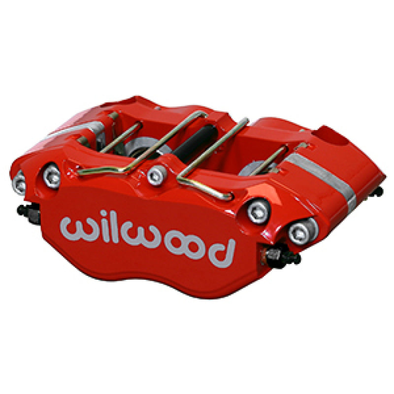 Wilwood Caliper - Narrow Dynapro 4.75in Mount 1.12/1.12in Pistons .81in Disc - Red Brake Calipers - Perf Wilwood