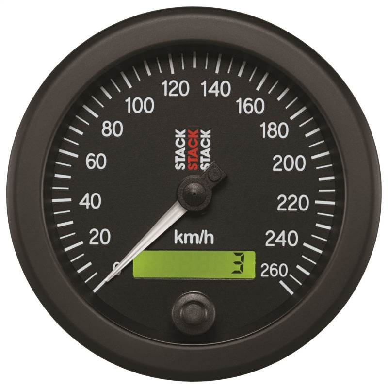Autometer Stack 88mm 0-260 KM/H Electronic Speedometer - Black Gauges AutoMeter