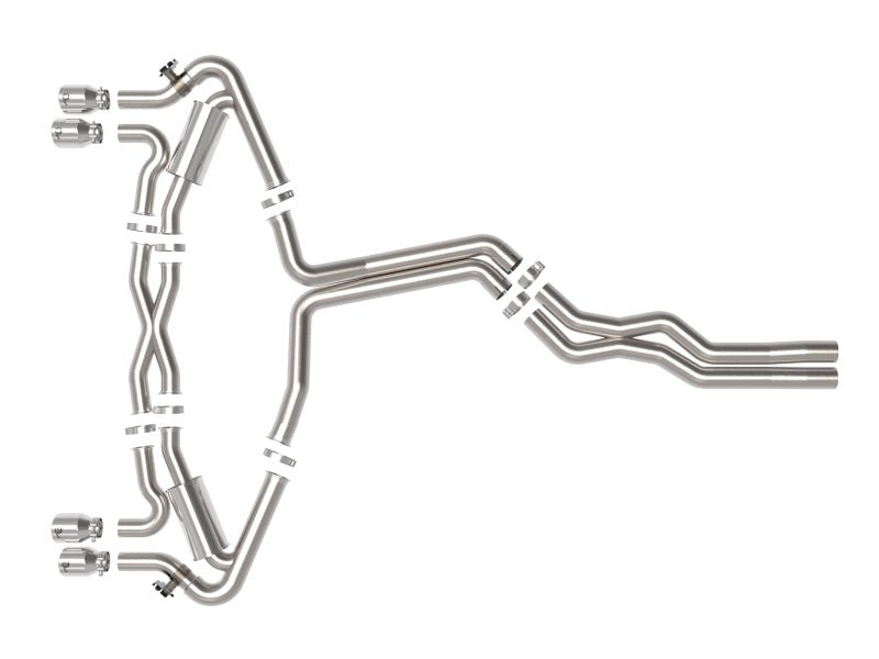 aFe 20-22 Audi RS6 Avant V8 4L(tt) MACH Force-Xp 3in to 2.5in 304 SS Cat-Back Exhaust w/Polished Tip Catback aFe