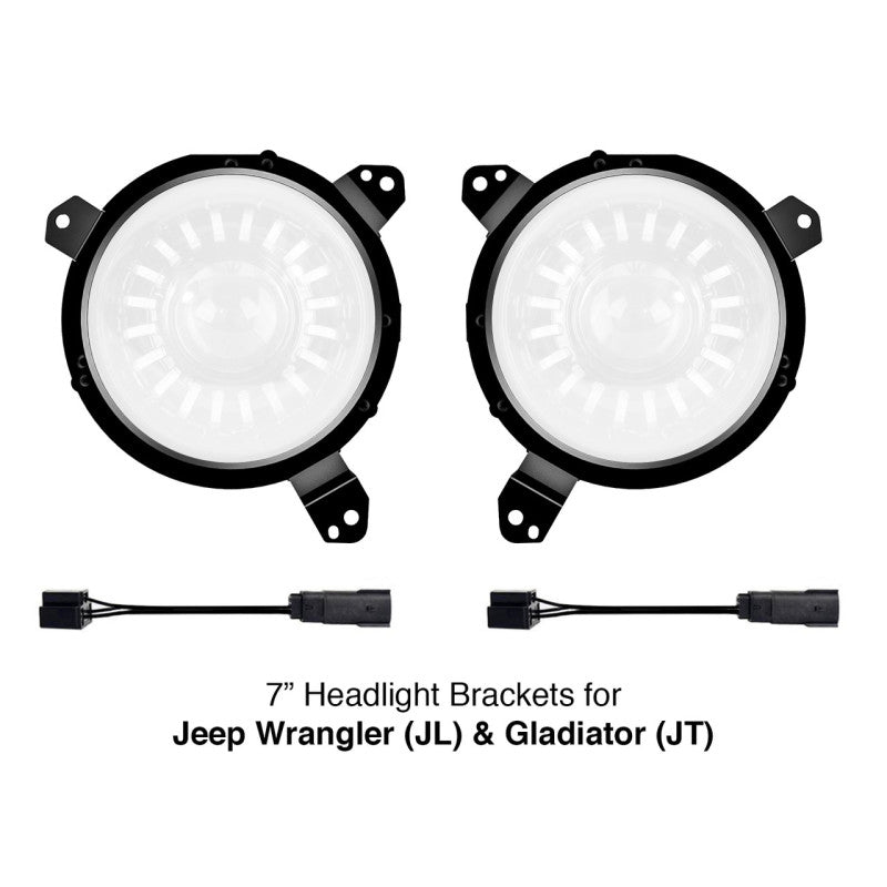XK Glow Universal Fog Light Mounting Brackets for Jeep Wrangler JL and Gladiator JT Models 4In Brackets XKGLOW