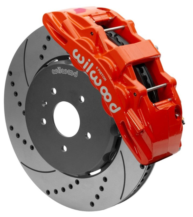 Wilwood SX6R Front Brake Kit 15in SRP Slotted/Drilled Red w/ Lines 14+ Chevy Corvette C7 Big Brake Kits Wilwood
