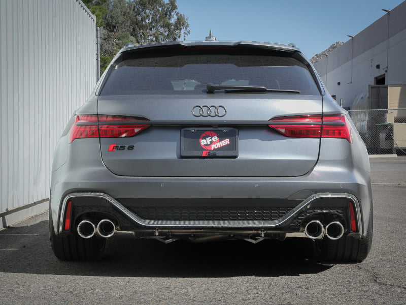 aFe 20-22 Audi RS6 Avant V8 4L(tt) MACH Force-Xp 3in to 2.5in 304 SS Cat-Back Exhaust w/Polished Tip Catback aFe
