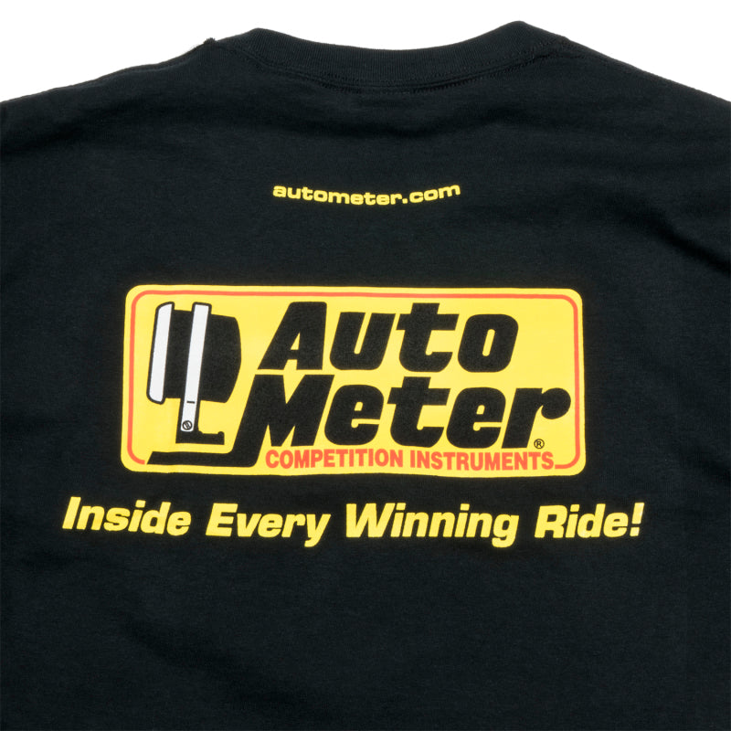 Autometer Black Competition Instruments T-Shirt - Large Headwear AutoMeter