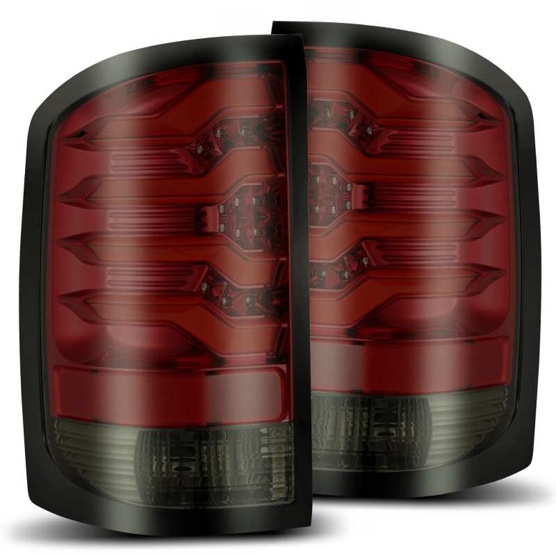 AlphaRex 14-18 GMC Sierra 1500 PRO-Series LED Tail Lights Red Smoke Tail Lights AlphaRex