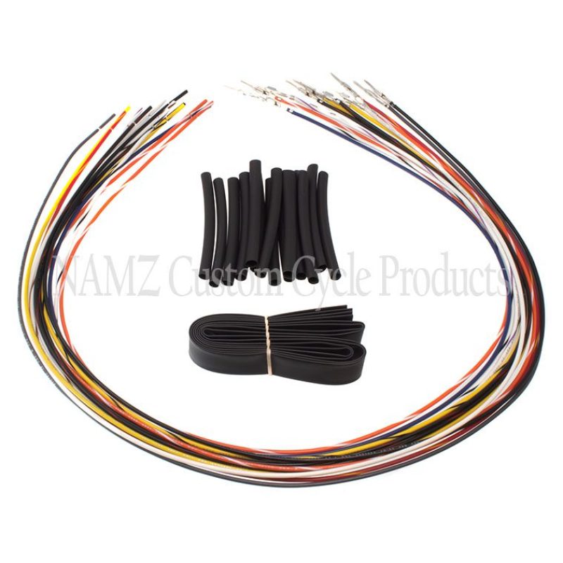 NAMZ 07-13 NON-Baggers Handlebar Switch Wire Extensions 24in. (Cut & Solder / Fits Up to 20in. Apes) Wiring Harnesses NAMZ