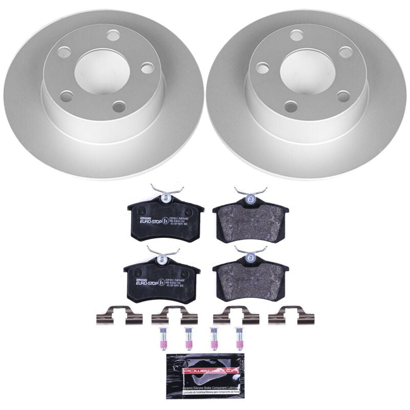 Power Stop 99-04 Audi A6 Quattro Rear Euro-Stop Brake Kit Brake Kits - OE PowerStop