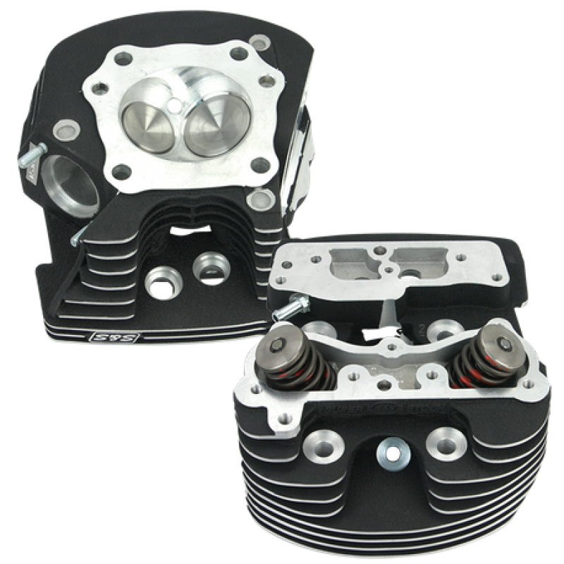 S&S Cycle 84-99 BT Super Stock Cylinder Heads - Polished Aluminum Finish Heads S&S Cycle