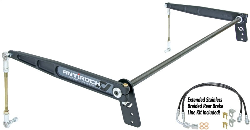 RockJock JK 4D Antirock Sway Bar Kit Rear Bolt-On Forged Arms Sway Bars RockJock