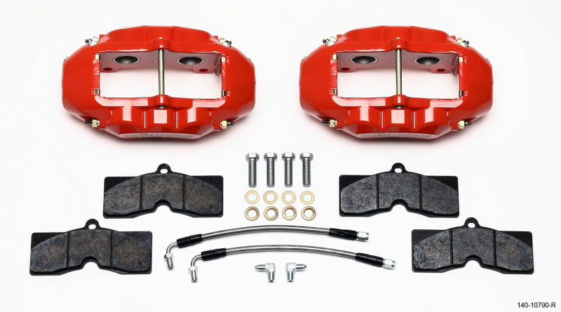 Wilwood D8-4 Rear Caliper Kit Red Corvette C2 / C3 65-82 Big Brake Kits Wilwood
