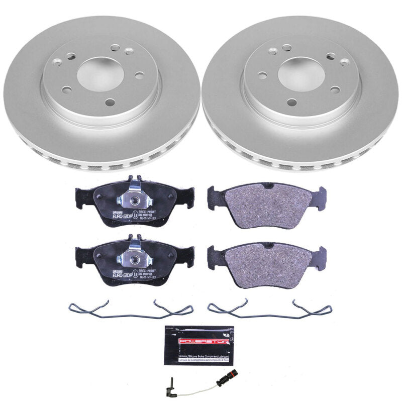 Power Stop 99-00 Mercedes-Benz C230 Front Euro-Stop Brake Kit Brake Kits - OE PowerStop