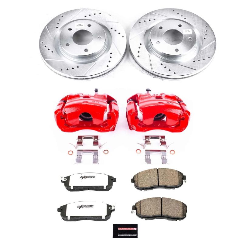 Power Stop 2019 Nissan Sentra Front Z26 Street Warrior Brake Kit w/Calipers Brake Kits - Performance D&S PowerStop